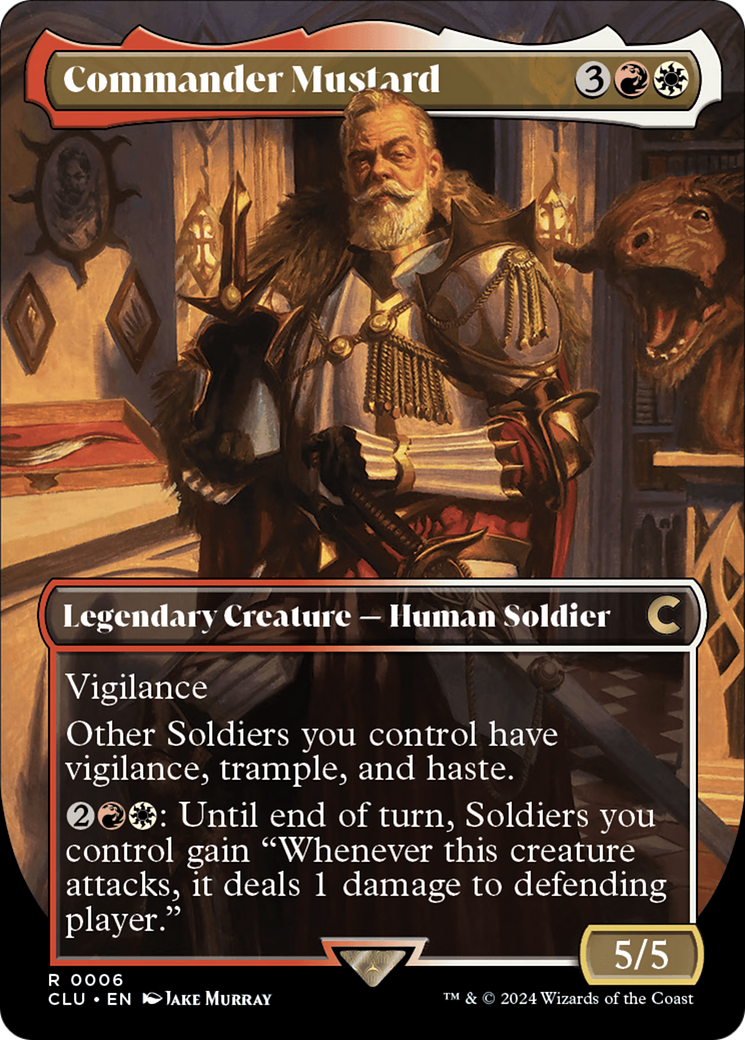 Commander Mustard (Borderless) [Ravnica: Clue Edition] | Grognard Games