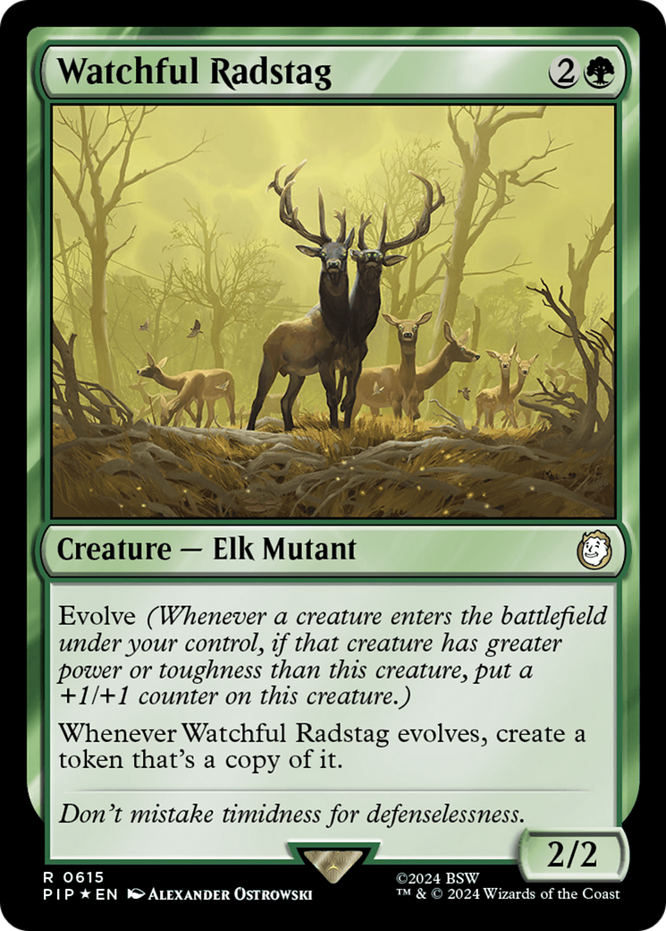 Watchful Radstag (Surge Foil) [Fallout] | Grognard Games