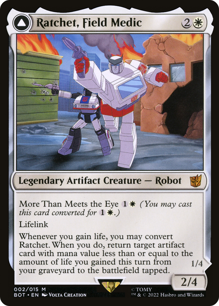 Ratchet, Field Medic // Ratchet, Rescue Racer [Universes Beyond: Transformers] | Grognard Games