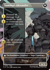 Crystal Fragments // Summon: Alexander (FIN-357) - FINAL FANTASY: (enchantment) (Borderless) Foil | Grognard Games