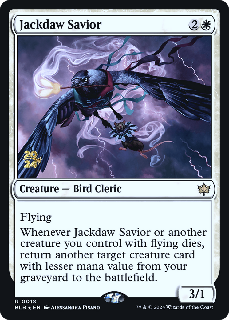 Jackdaw Savior [Bloomburrow Prerelease Promos] | Grognard Games