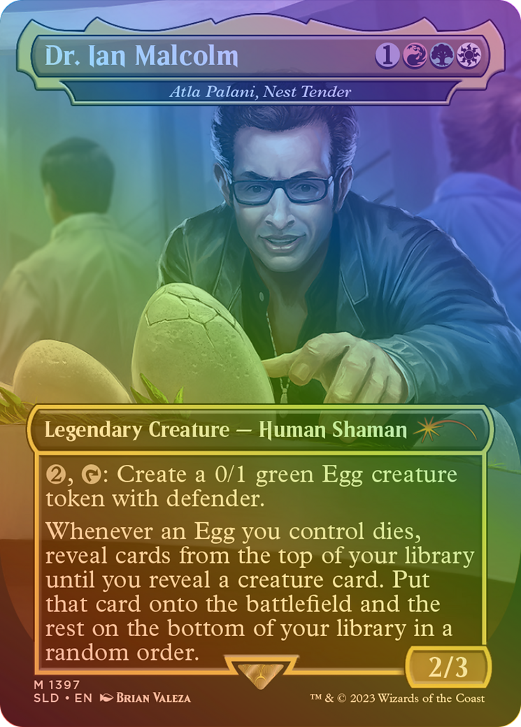 Dr. Ian Malcolm - Atla Palani, Nest Tender (Rainbow Foil) [Secret Lair Drop Series] | Grognard Games