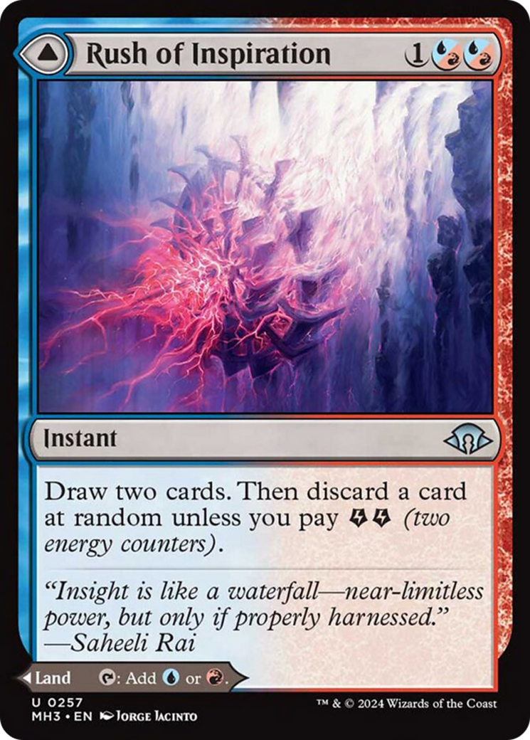 Rush of Inspiration // Crackling Falls [Modern Horizons 3] | Grognard Games