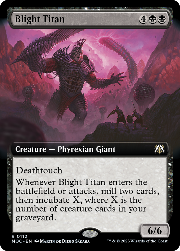 Blight Titan (Extended Art) [March of the Machine Commander] | Grognard Games