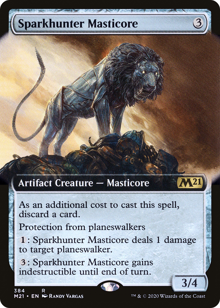 Sparkhunter Masticore (M21-384) - Core Set 2021: (Extended Art) Foil | Grognard Games