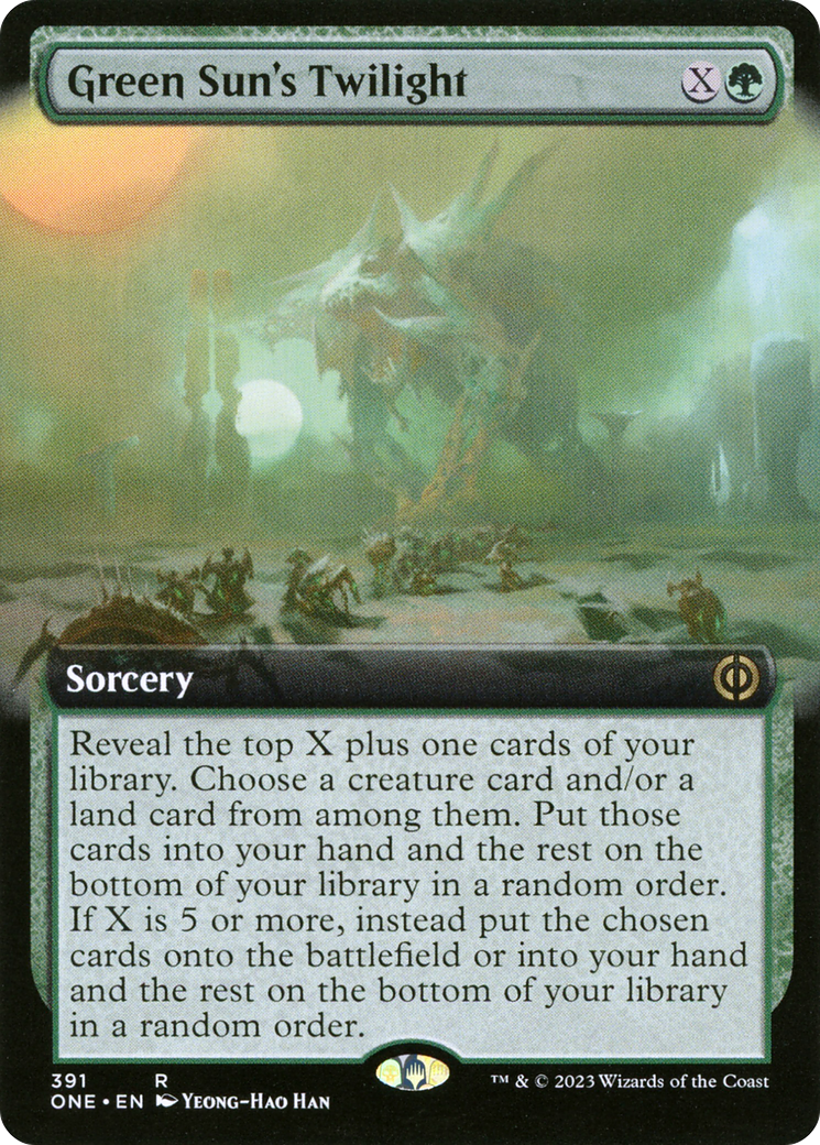Green Sun's Twilight (Extended Art) [Phyrexia: All Will Be One] | Grognard Games
