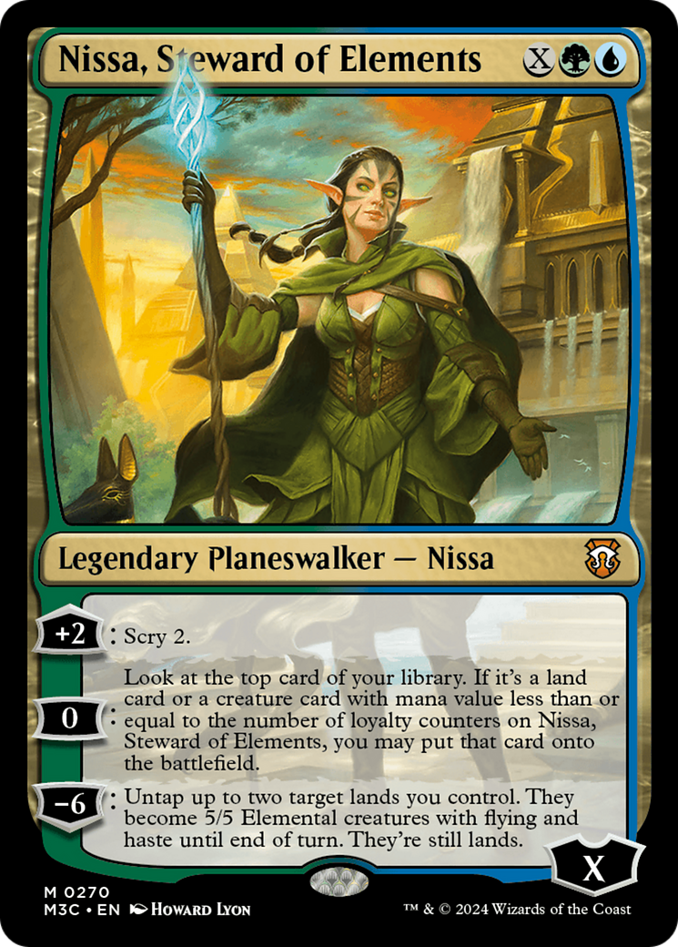 Nissa, Steward of Elements (Ripple Foil) [Modern Horizons 3 Commander] | Grognard Games