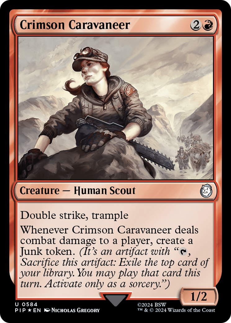 Crimson Caravaneer (Surge Foil) [Fallout] | Grognard Games