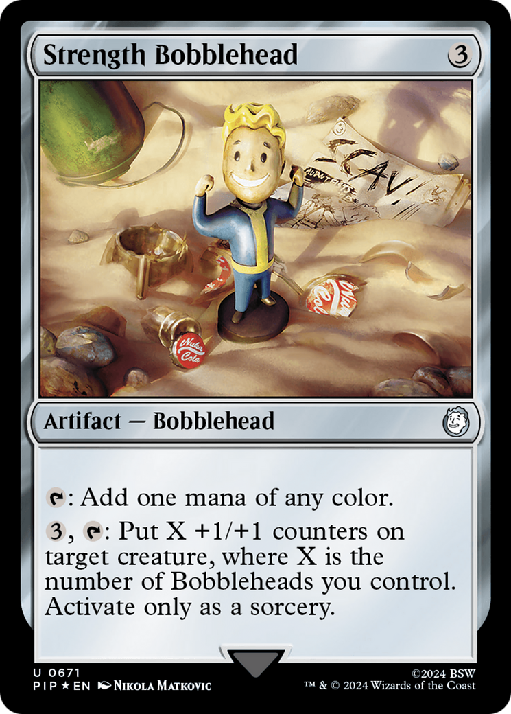 Strength Bobblehead (Surge Foil) [Fallout] | Grognard Games