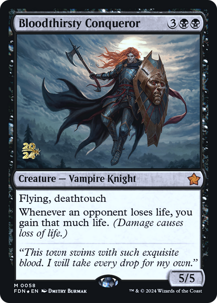 Bloodthirsty Conqueror [Foundations Prerelease Promos] | Grognard Games