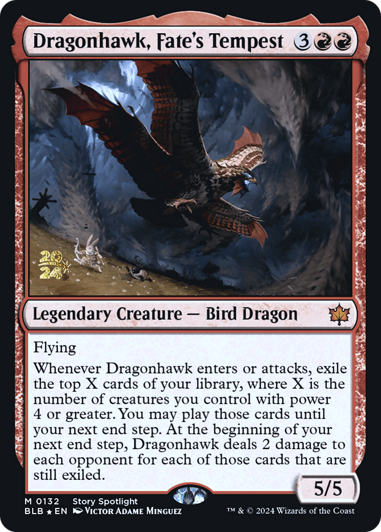 Dragonhawk, Fate's Tempest [Bloomburrow Prerelease Promos] | Grognard Games