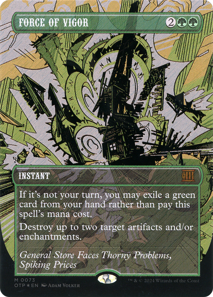 Force of Vigor (Textured Foil) [Outlaws of Thunder Junction: Breaking News] | Grognard Games