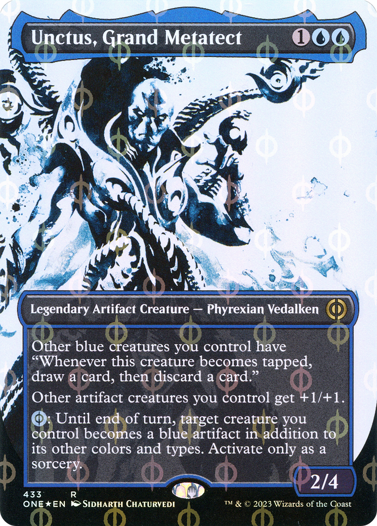 Unctus, Grand Metatect (Borderless Ichor Step-and-Compleat Foil) [Phyrexia: All Will Be One] | Grognard Games