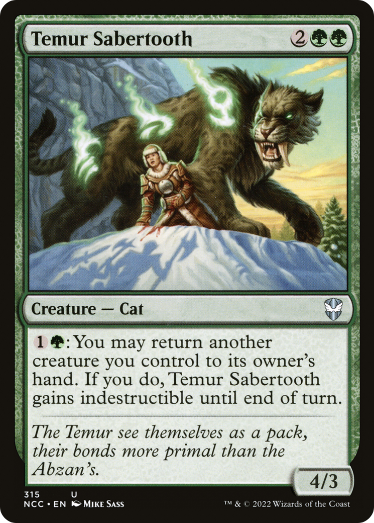 Temur Sabertooth [Streets of New Capenna Commander] | Grognard Games
