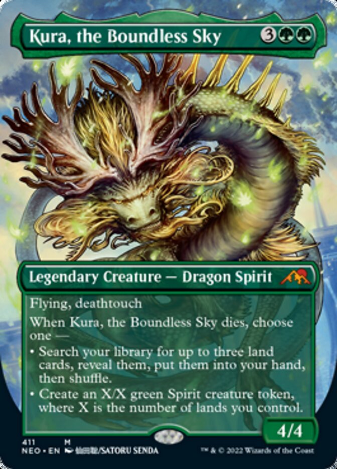 Kura, the Boundless Sky (Borderless Alternate Art) [Kamigawa: Neon Dynasty] | Grognard Games