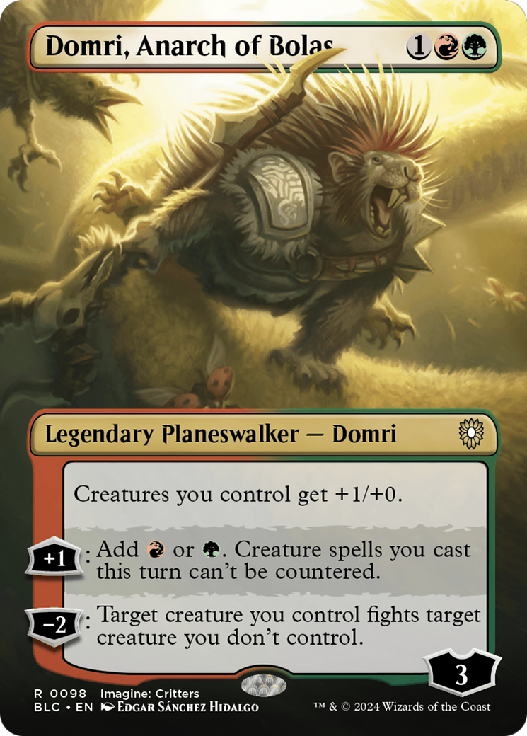 Domri, Anarch of Bolas (Borderless) [Bloomburrow Commander] | Grognard Games