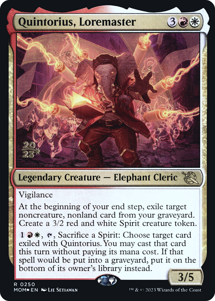 Quintorius, Loremaster [March of the Machine Prerelease Promos] | Grognard Games