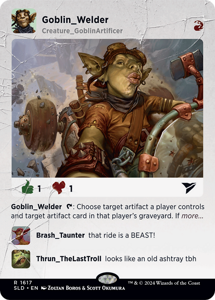 Goblin Welder (SLD-1617) - Secret Lair Drop (Borderless) Foil | Grognard Games