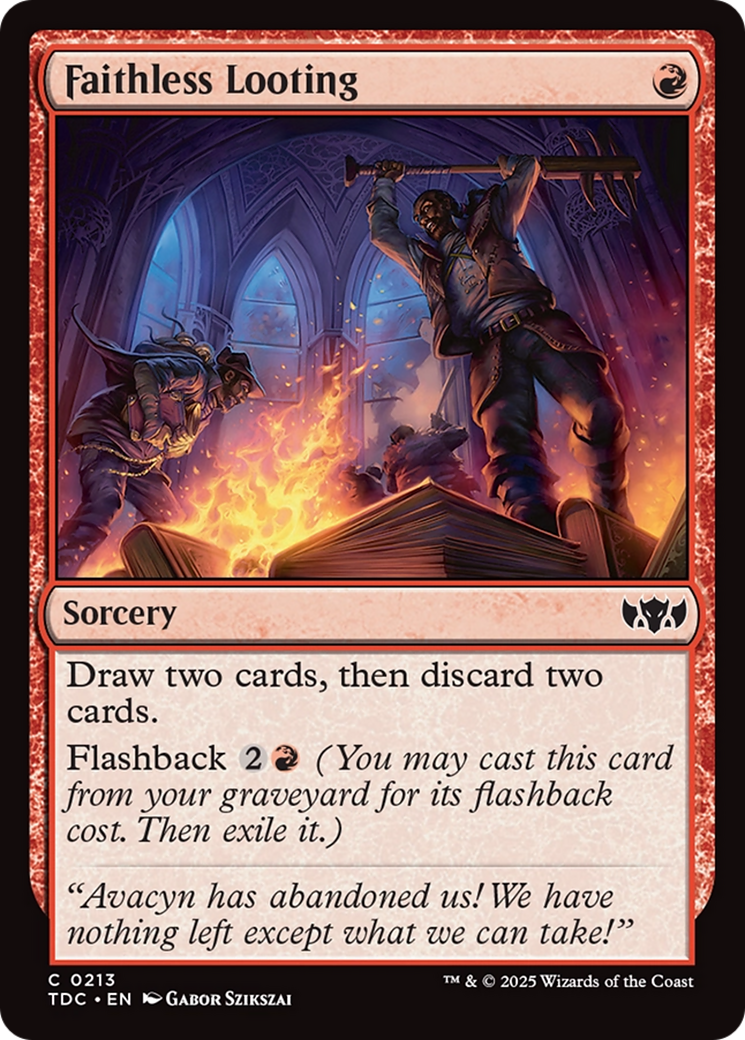 Faithless Looting [Tarkir: Dragonstorm Commander] | Grognard Games