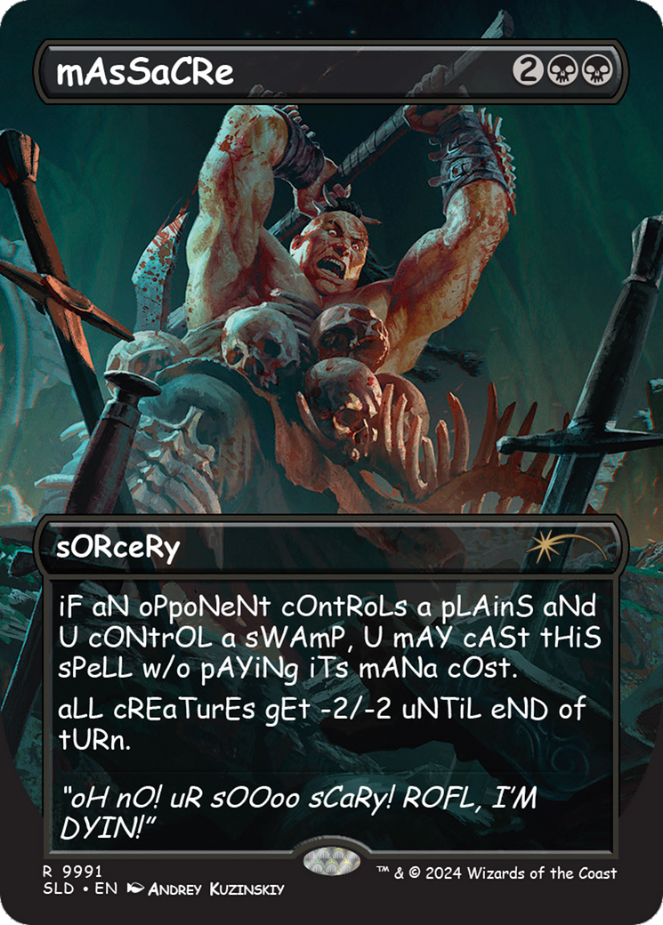 Massacre (SLD-9991) - Secret Lair Drop (Borderless) Foil | Grognard Games