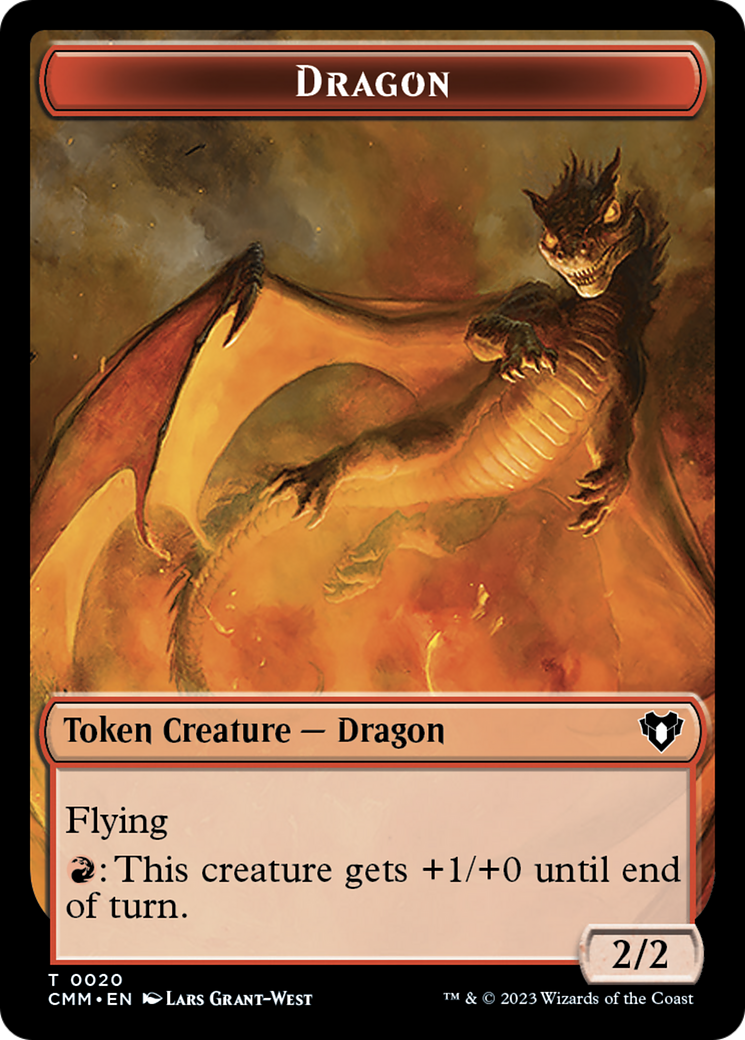 Servo // Dragon (0020) Double-Sided Token [Commander Masters Tokens] | Grognard Games