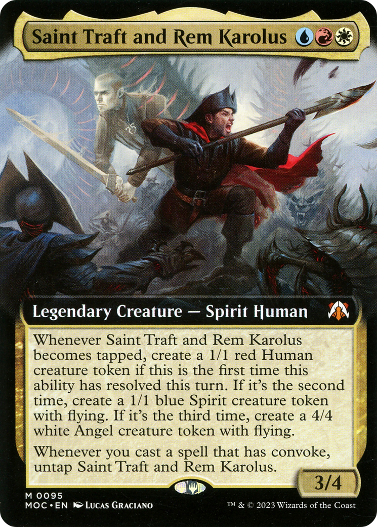Saint Traft and Rem Karolus (Extended Art) [March of the Machine Commander] | Grognard Games