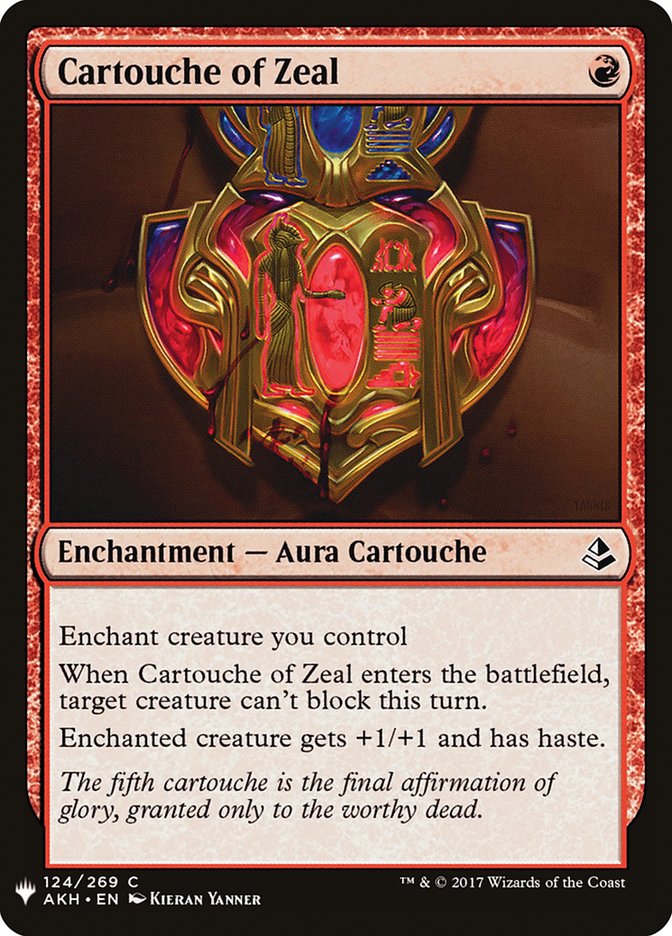 Cartouche of Zeal [Mystery Booster] | Grognard Games