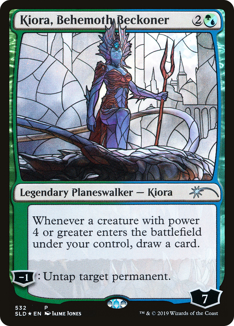 Kiora, Behemoth Beckoner (Stained Glass) [Secret Lair Drop Promos] | Grognard Games