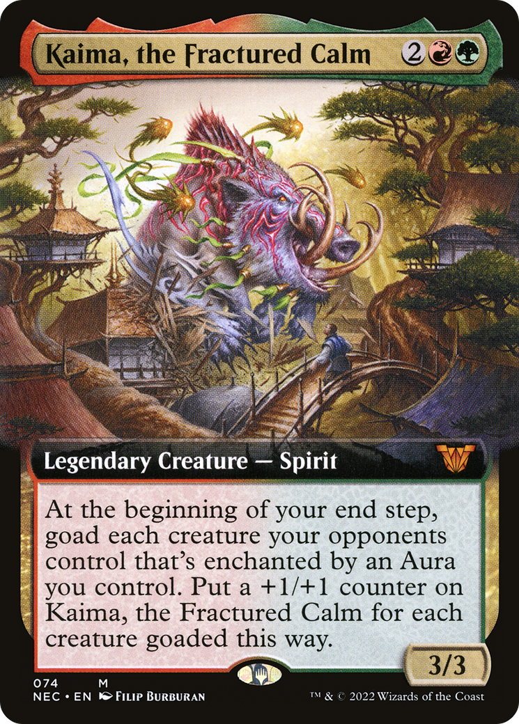 Kaima, the Fractured Calm (Extended) [Kamigawa: Neon Dynasty Commander] | Grognard Games