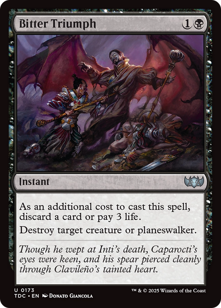 Bitter Triumph [Tarkir: Dragonstorm Commander] | Grognard Games