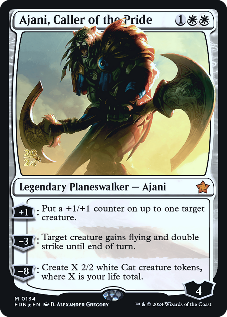 Ajani, Caller of the Pride [Foundations Prerelease Promos] | Grognard Games