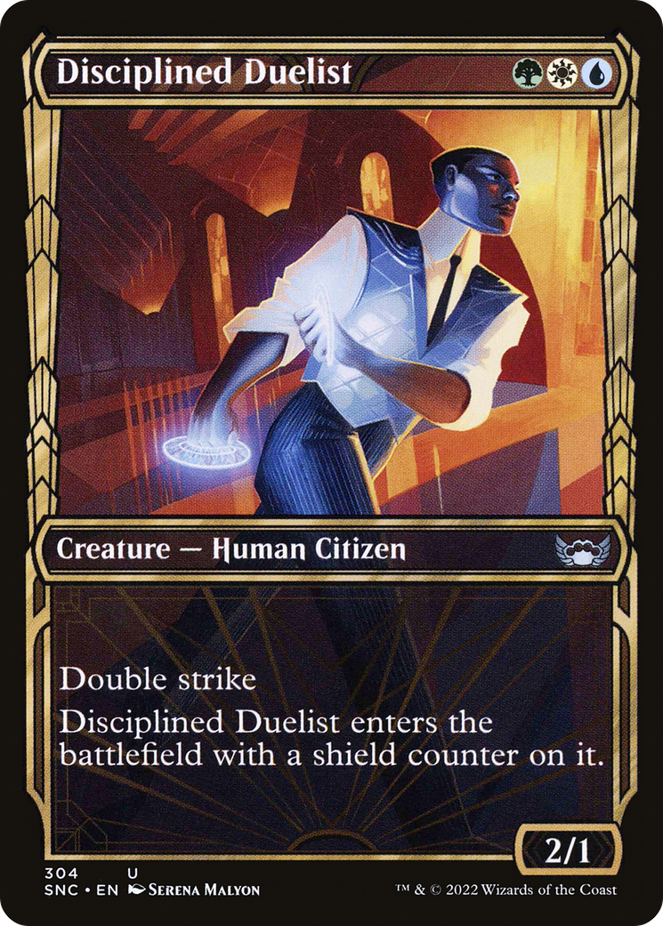 Disciplined Duelist (SNC-304) - Streets of New Capenna: (Showcase) Foil | Grognard Games