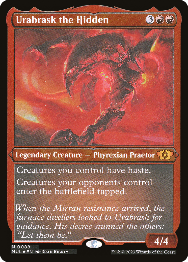 Urabrask the Hidden (Foil Etched) [Multiverse Legends] | Grognard Games
