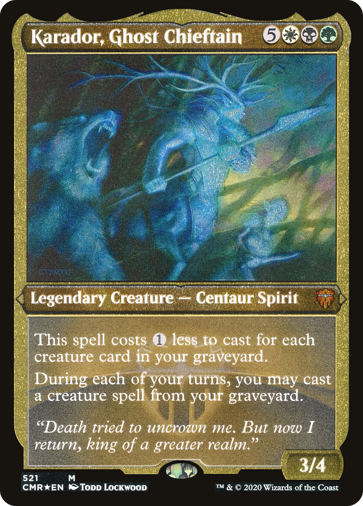 Karador, Ghost Chieftain (CMR-521) - Commander Legends Foil | Grognard Games