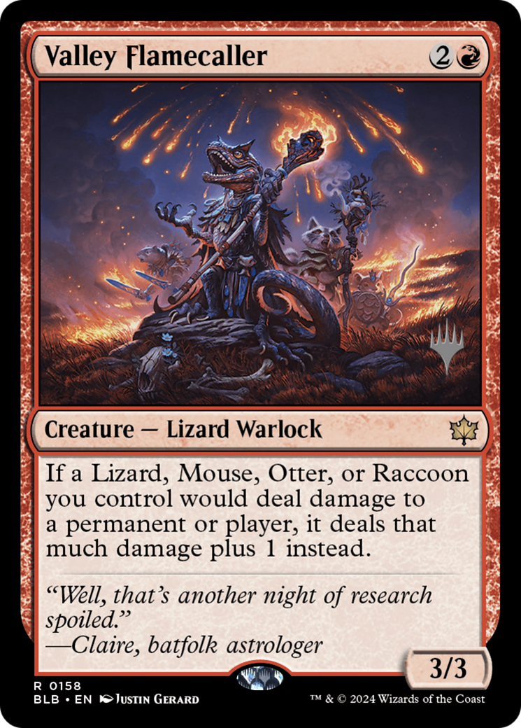 Valley Flamecaller (Promo Pack) [Bloomburrow Promos] | Grognard Games