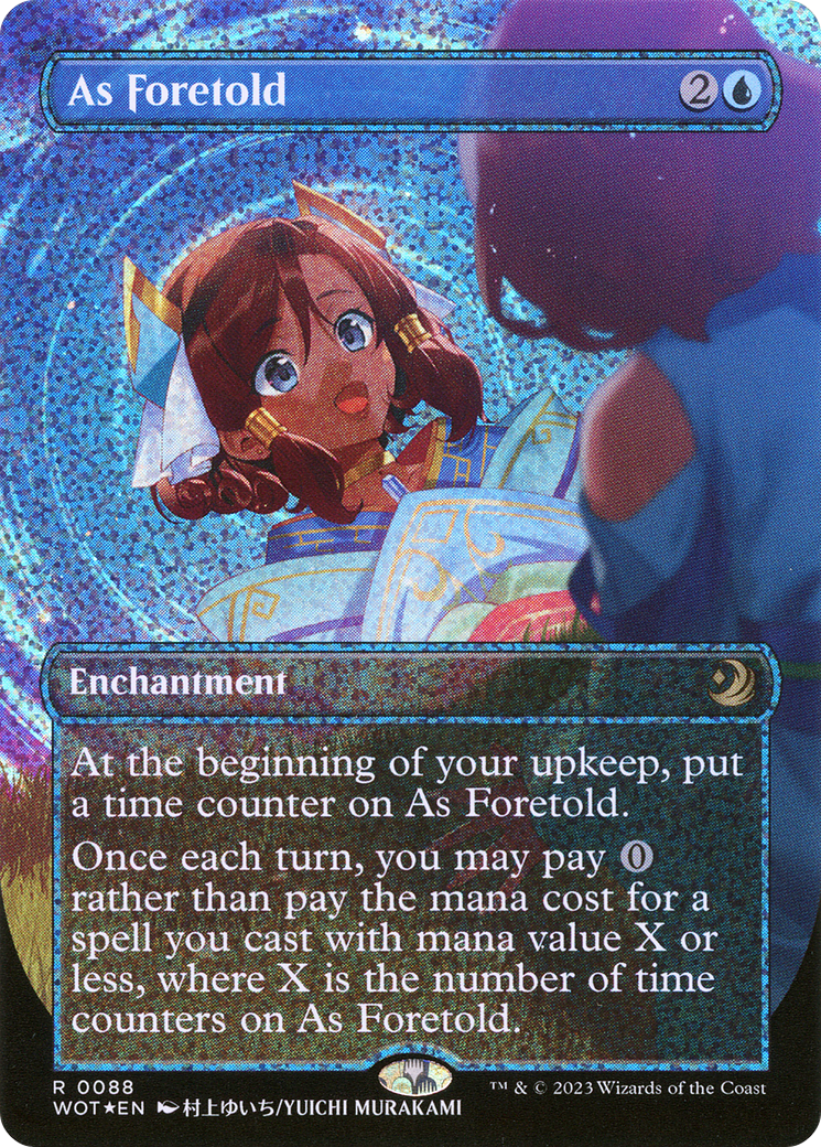 As Foretold (Anime Borderless) (Confetti Foil) [Wilds of Eldraine: Enchanting Tales] | Grognard Games