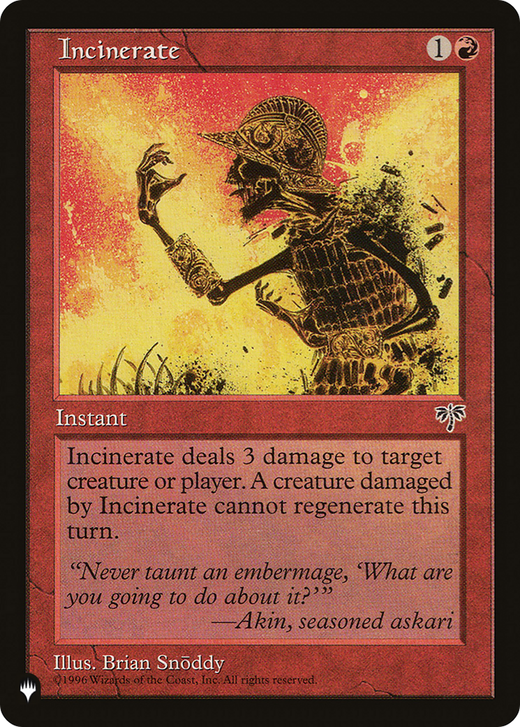 Incinerate [The List] | Grognard Games