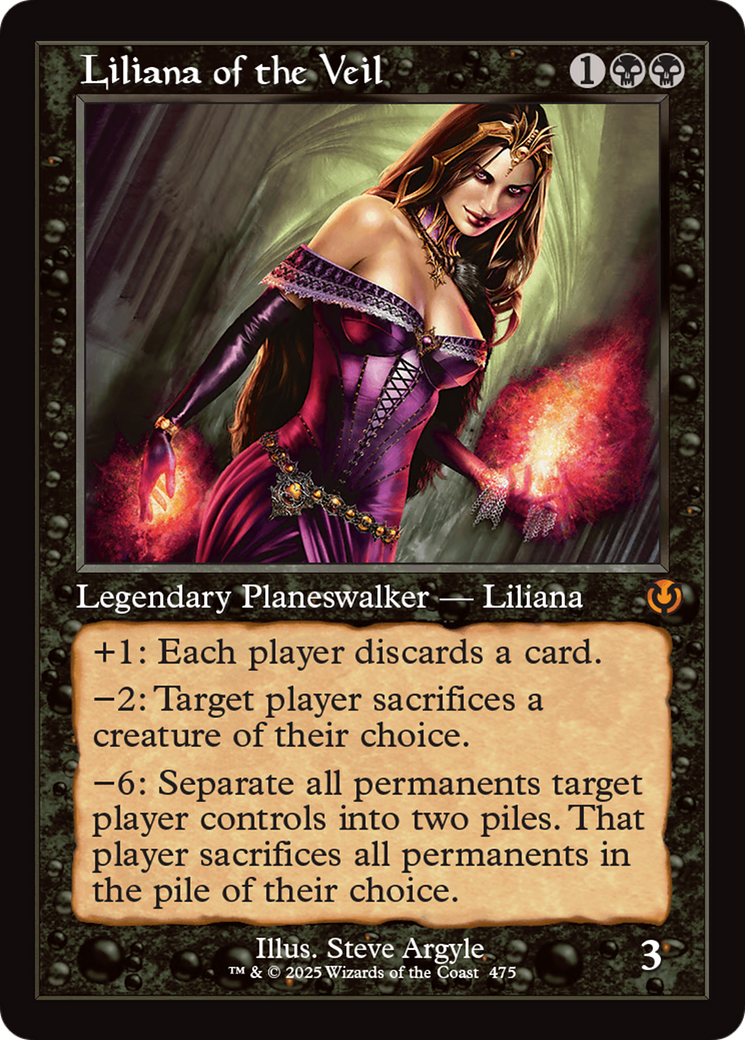 Liliana of the Veil (Retro Frame) [Innistrad Remastered] | Grognard Games