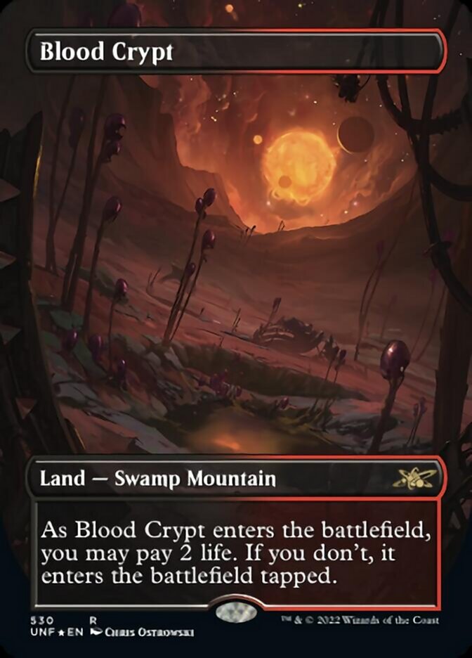 Blood Crypt (Borderless) (Galaxy Foil) [Unfinity] | Grognard Games