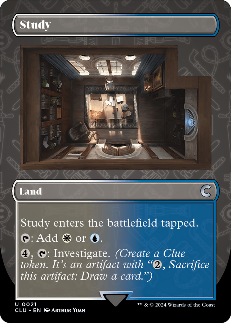 Study (Borderless) [Ravnica: Clue Edition] | Grognard Games