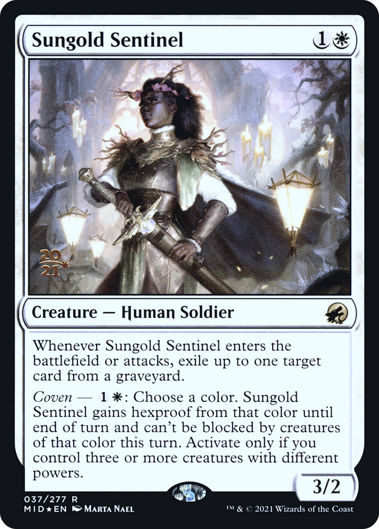 Sungold Sentinel [Innistrad: Midnight Hunt Prerelease Promos] | Grognard Games