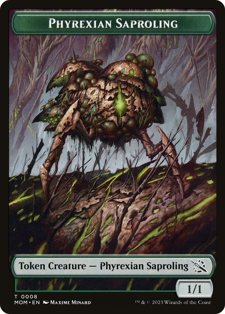 Monk // Phyrexian Saproling Double-Sided Token [March of the Machine Tokens] | Grognard Games