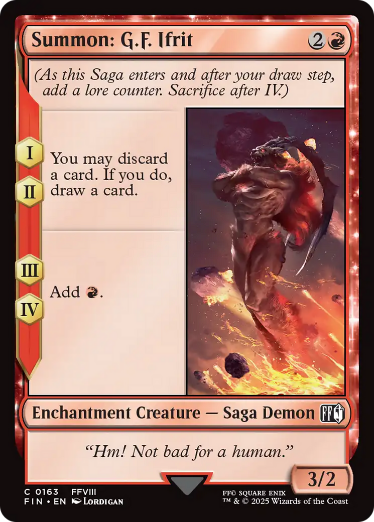 Summon: G.F. Ifrit (FIN-163) - FINAL FANTASY Foil | Grognard Games