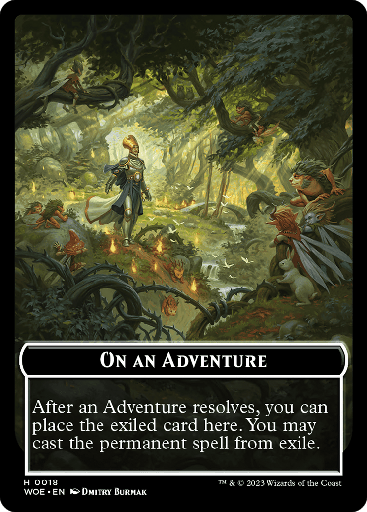 On an Adventure Emblem [Wilds of Eldraine Tokens] | Grognard Games