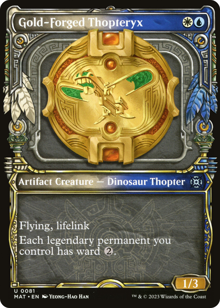 Gold-Forged Thopteryx (Showcase) [March of the Machine: The Aftermath] | Grognard Games