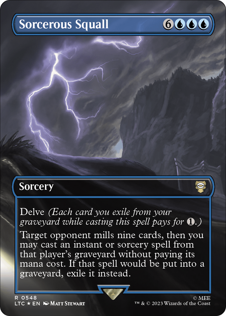Sorcerous Squall (Borderless) (Surge Foil) [The Lord of the Rings: Tales of Middle-Earth Commander] | Grognard Games