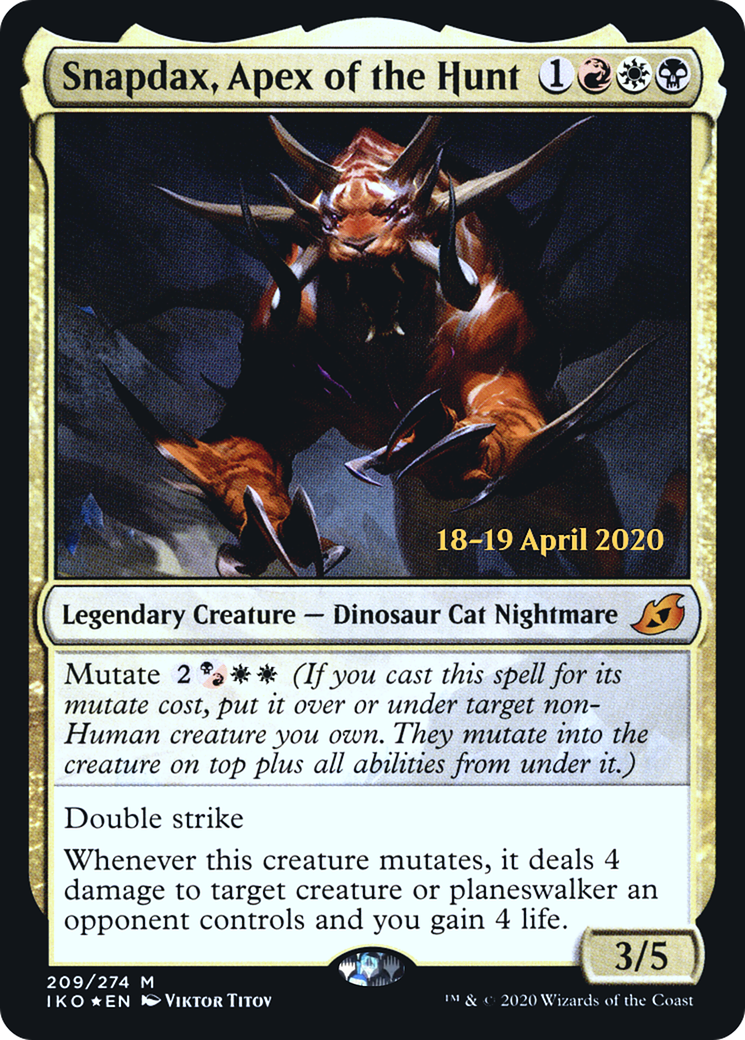 Snapdax, Apex of the Hunt  [Ikoria: Lair of Behemoths Prerelease Promos] | Grognard Games