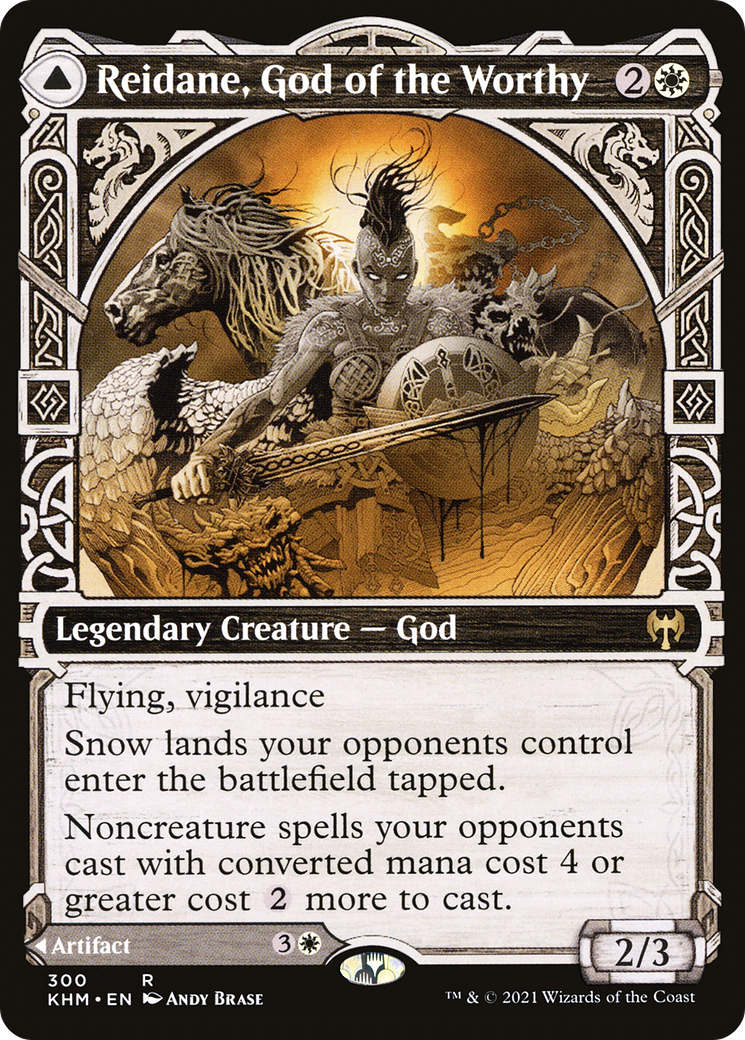 Reidane, God of the Worthy // Valkmira, Protector's Shield (Showcase) [Kaldheim] | Grognard Games
