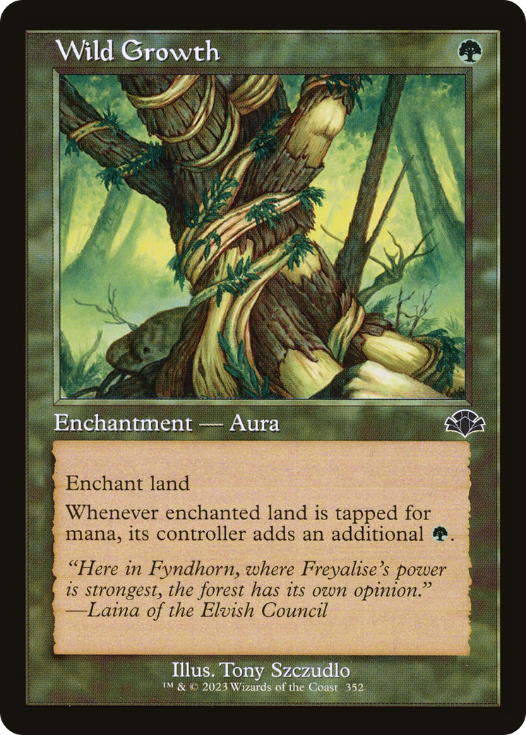 Wild Growth (Retro) [Dominaria Remastered] | Grognard Games