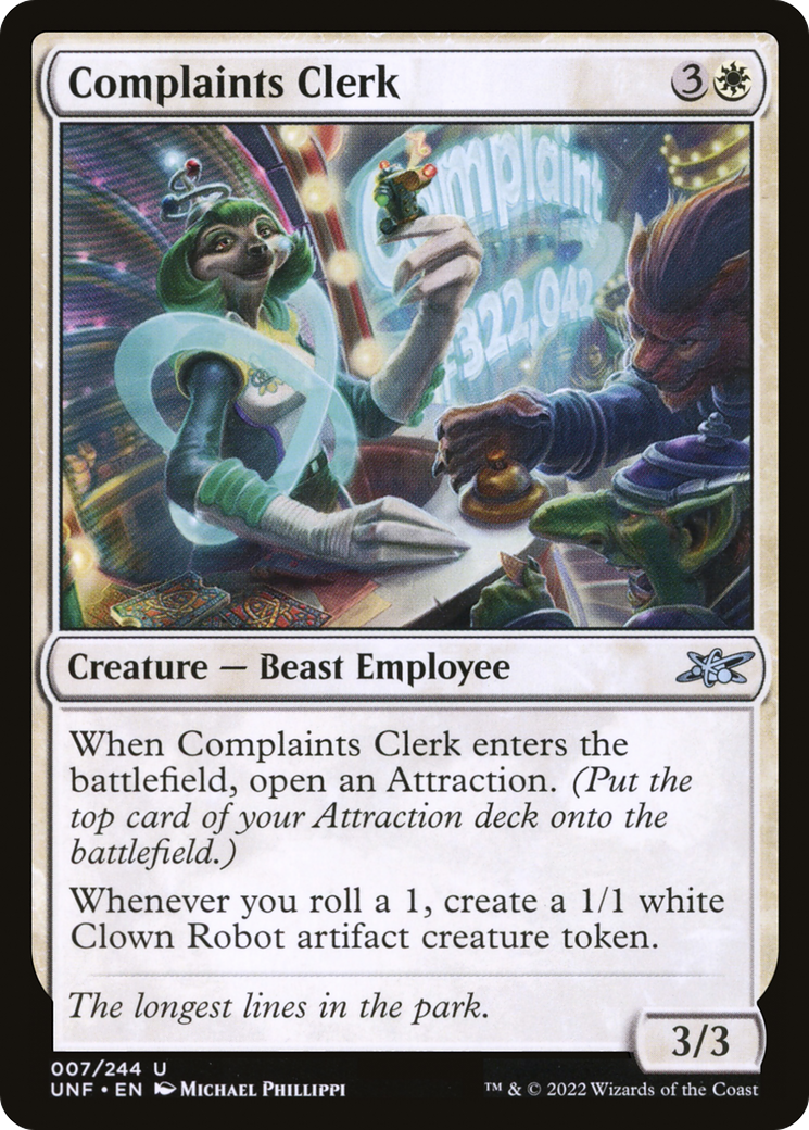 Complaints Clerk [Unfinity] | Grognard Games